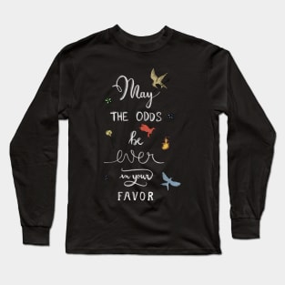 Hunger Games quality calligraphy - black version Long Sleeve T-Shirt